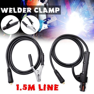 2 Pcs 300A 1.5M Electrode Holder Stick Welders /Ground Clamp