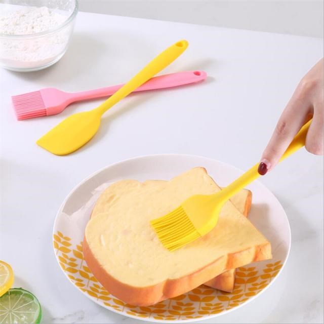2PCS/ Set Silicone Spatula Barbeque Brush Cooking Utensil To