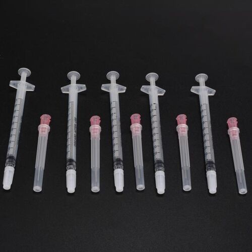 5pcs 1ml Glue Syringe + Blunt Tip Needle 18 Gauge 1.5 Inch W