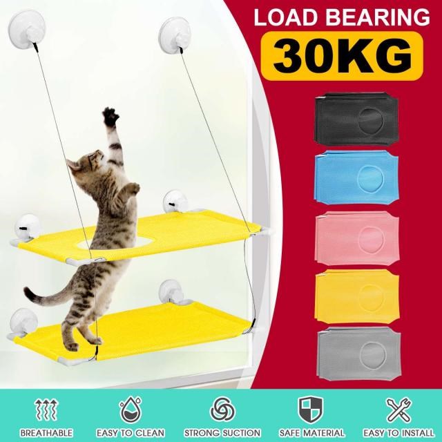 Double Layers Cat Bed Window Mounted Cat Hammock Bed Pet Sea