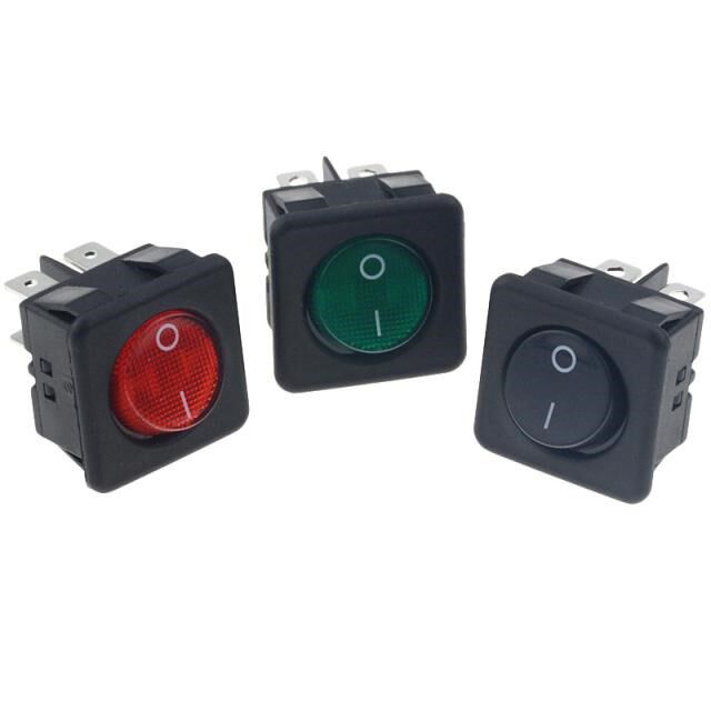 1pc RK1-05 illumated mini rocker switch boat switch 4pins Ma