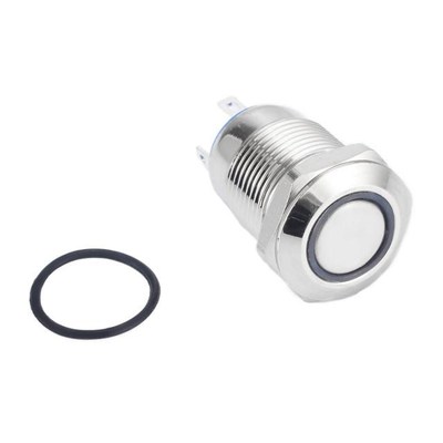 1pc Durable Silver Push Button Switch 4 Pin 12mm Mayitr Wate