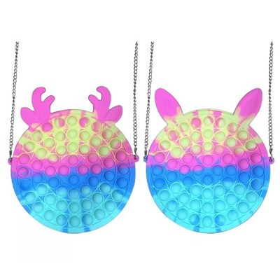 Fingertip Toys Push Bubble Mommy Bag Rainbow Silicone Anti-S