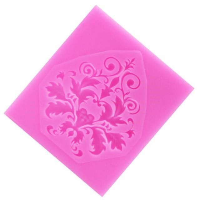 DIY Sugarcraft Relief Scroll Border Silicone Mold Fondant Ca