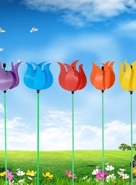 Colorful Flower Wind Spinners Lawn Pinwheels Windmill Party