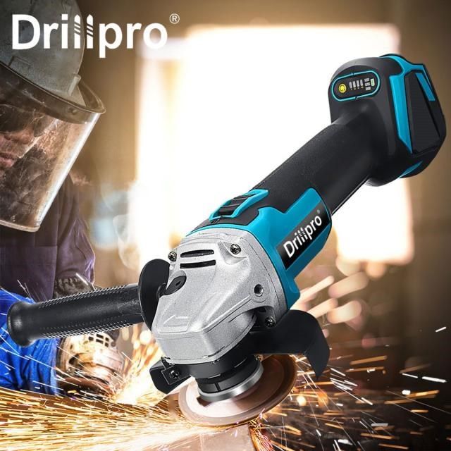 DRILLPRO 125MM|100MM 브러시리스 무선 앵글 그라인더 4개 스피