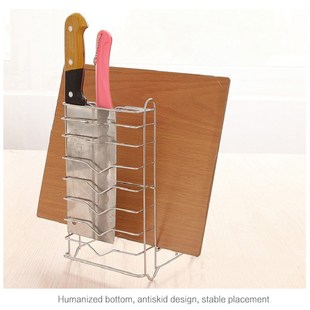 Pot Cover Stainless Steel Pan Lid Rack Stand Spoon Cutting B