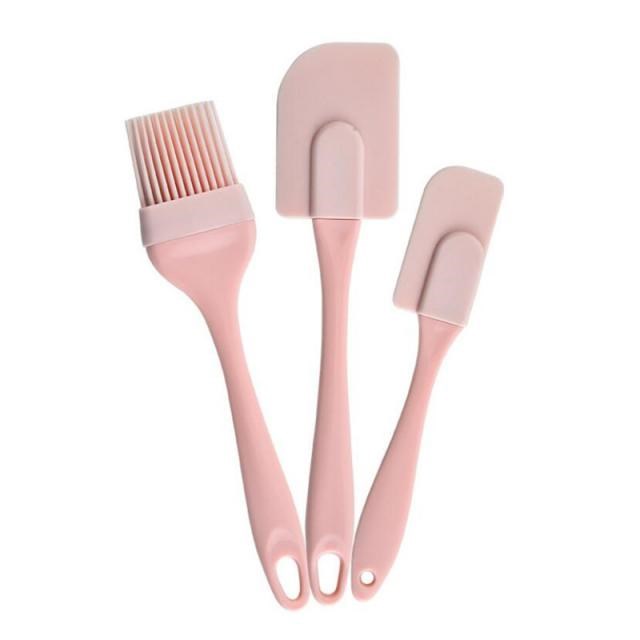 3Pcs Silicone Cream Scraper DIY Bread Cake Butter Spatula Mi