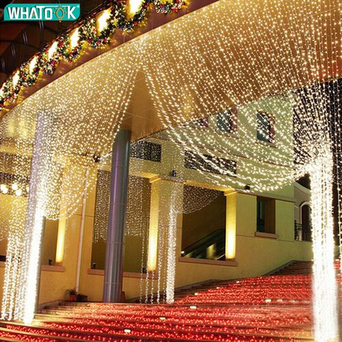 960LEDS LED Curtain Lights Fairy Garland String Light Icicle