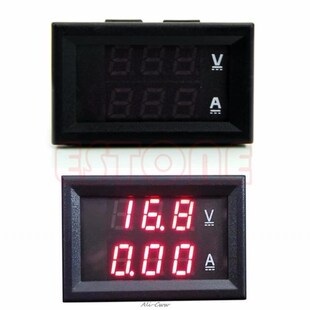 LED Panel Amp Dual Digital Volt Meter Gauge Voltmeter Ammete