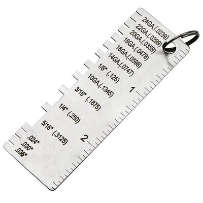 Wire/Metal Sheet Thickness Gauge Stainless Steel Welding Gag