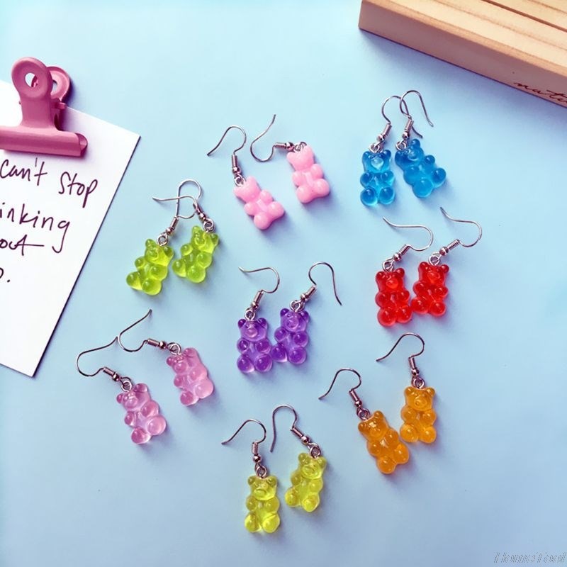 1 Pair  Cute Mini Gummy Bear Earrings Minimalism Car