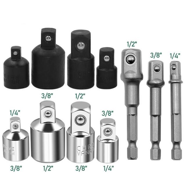1/4 3/8 1/2 Ratchet Wrench Socket Converter Head Sleeve Adap