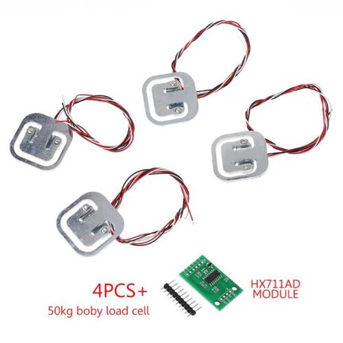4Pcs 50kg Scale Load Cells with HX711 AD Module Kit Resistan