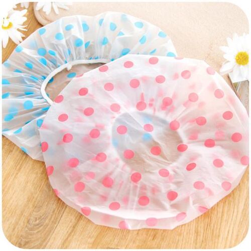 Waterproof Wave Point Bath Cap Hat Elastic Shower Hat Reusab - 封面