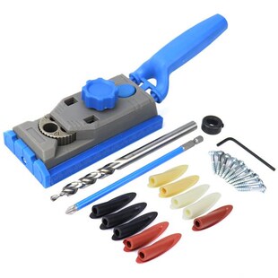 Wood Doweling Jig Kit & Pocket Hole Jig 6/8/10/12mm Drill Gu