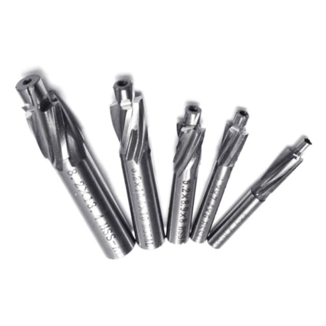 7XEA Counterbore End Mill 5PCS M3 M4 M5 M6 M8 H.S.S. Straigh