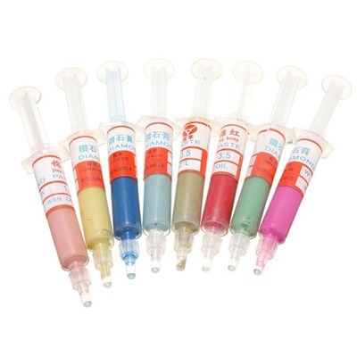 8pcs Diamond Polishing Lapping Paste Compound Syringes Set 5