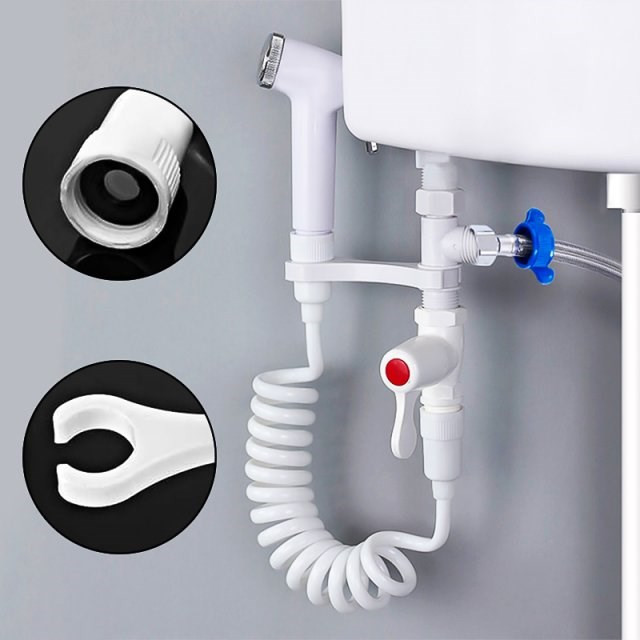 ABS Portable Bidet Sprayer Set Handheld Toilet Bidet Retract