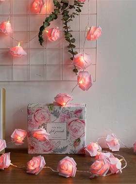 10/20/40leds Rose Flower String Lights Battery Rose Christma