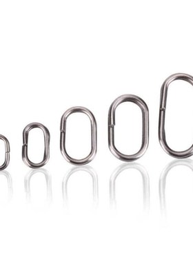 100Pcs Stainless Steel Oval Split Rings  Snap Carp Fishing T