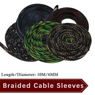 10M 6mm 5 Color Insulated Cable Sleeves Wire Gland Protectio