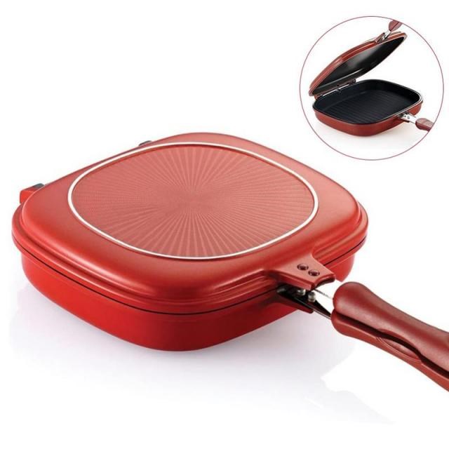 Multipurpose  Double Pan Jumbo Grill Cookware Nonstick Doubl