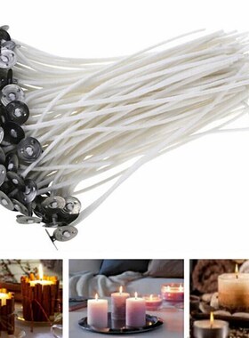100Pcs Candle Wicks Cotton Core Waxed Wick With Sustainer 适