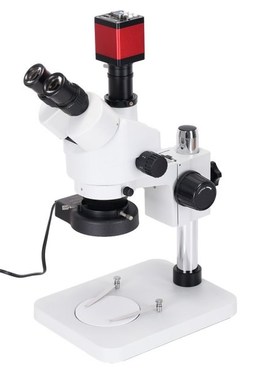 0.7-45X 13MP HD Trinocular Stereo Soldering Microscope Stand