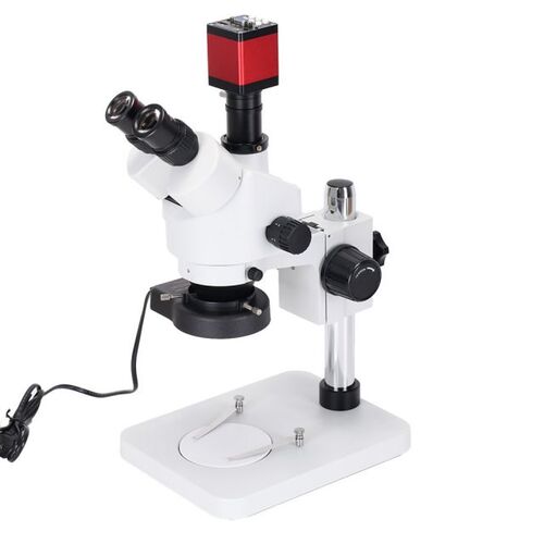 0.7-45X 13MP HD Trinocular Stereo Soldering Microscope Stand