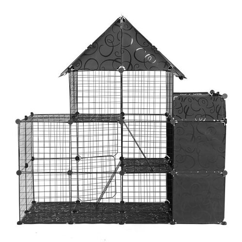 147x75x146cm Foldable Pet Playpen Crate Iron Fence Puppy Ken