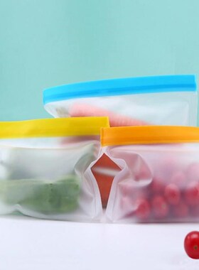 Silicone Food Bag Frosted PEVA Silicone Food Preservation Ba