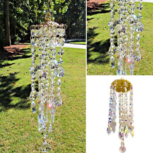 Wind Chimes For Home Room Decoration Colorful Crystal Wind C