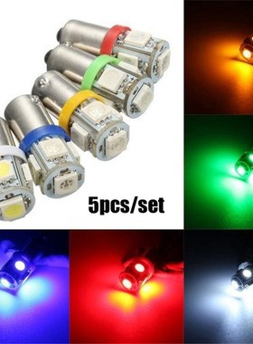 5Pcs/Set Car Marker Lamps Ba9S T4W Smd 5050 5 Led Tower 96 L