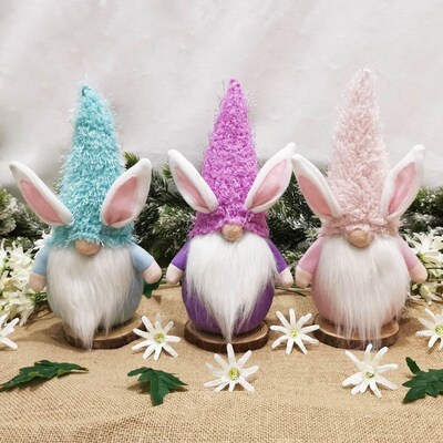 Easter Bunny Gnome Handmade Swedish Tomte Rabbit Plush Toys