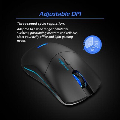 ZELOTES F-22 2.4GHz Wireless Mouse Gaming Mouse 6 Keys Optic