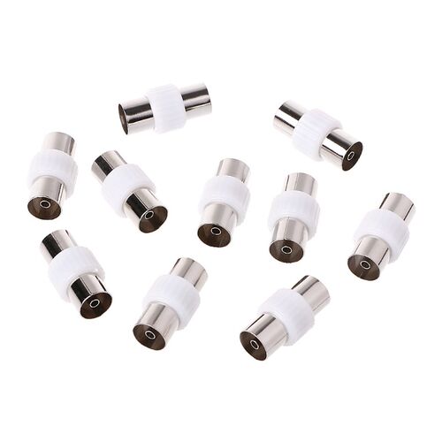 10 Pcs RF Antenna FM TV Coaxial Cable TV PAL Female To Femal