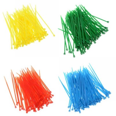 100pcs 3x100mm Network Nylon Plastic Cable Wire Organiser Zi
