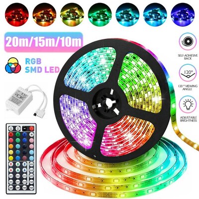 4 Pcs 20m 18 LEDs/M 44 Keys Remote Controller LED Strip Ligh