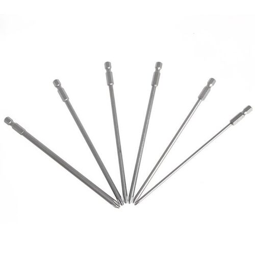 6Pcs/Set 1/4'' Shank 150mm Long S2 Steel Magnetic Hex Cross