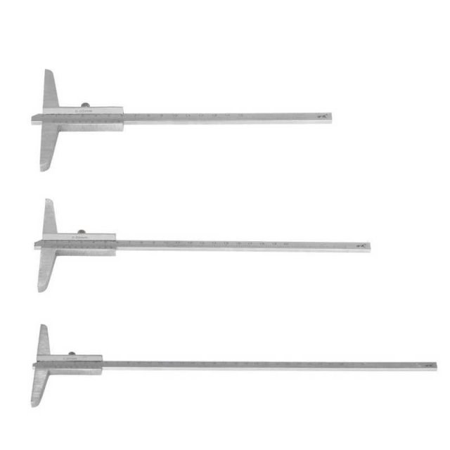 Stainless Steel Depth Vernier Caliper Metal Gauge 0.02mm Hig