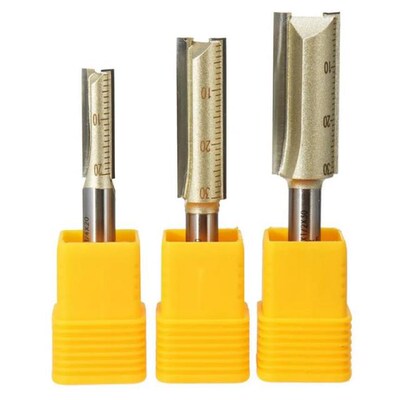 Upgrade 1/4 Inch Shank 2 Flute Straight Router Bit CNC Carbi