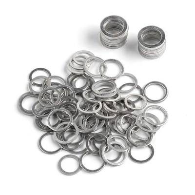 100Pcs Aluminum 10x14x1mm Flat Gaskets Washers Gasket Metal