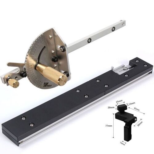 Miter Gauge and Box Joint Jig Tool Kit with Adjustable Flip