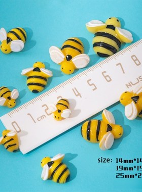 50Pcs Mini Cute Resin Bee Shaped Flatback Embellishment 适用
