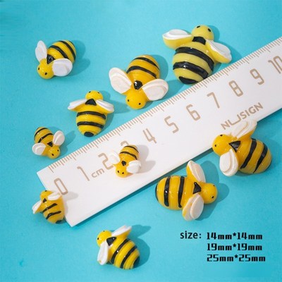 50Pcs Mini Cute Resin Bee Shaped Flatback Embellishment 适用