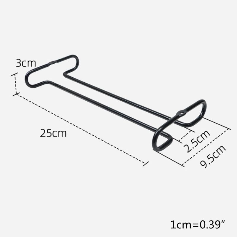 Single Row Suspension Hanging Wine Glass Holder Inverted She