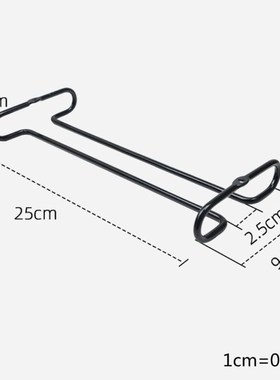Single Row Suspension Hanging Wine Glass Holder Inverted She