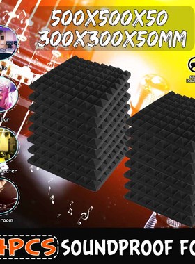 24PCS 300x300x50mm Studio Soundproof Foam Sound Absorption T
