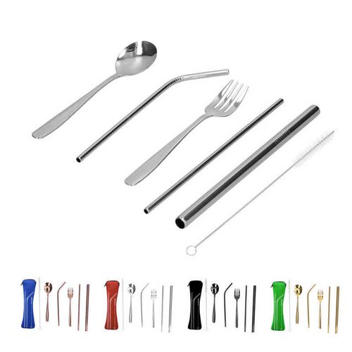 Camping Utensil Set Reusable Camping Straw for Travel for Ad